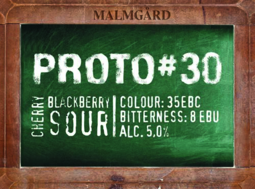 Malmgård PROTO #30 Cherry Blackberry Sour, etiketti