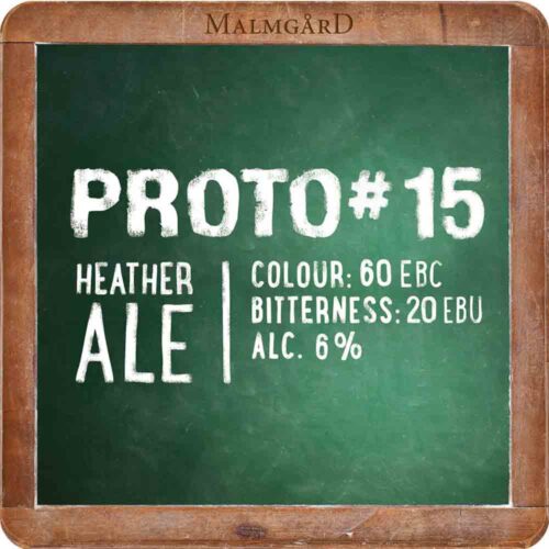 Malmgård Proto #15 Heather Ale, etiketti