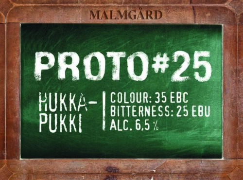 Malmgård Proto #25 HUKKAPUKKI, etiketti