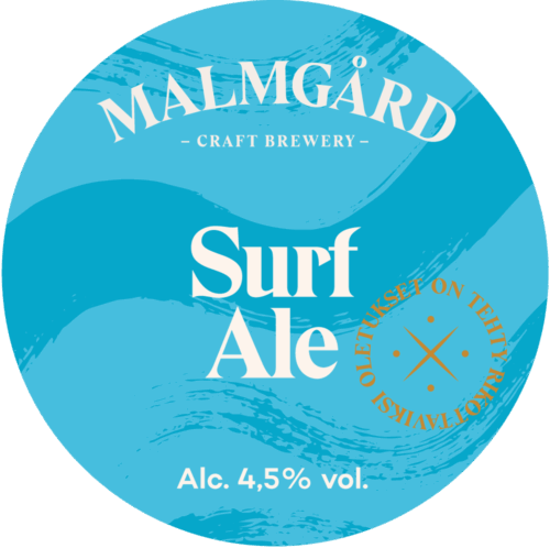 Malmgård Surf Ale hanaetiketti