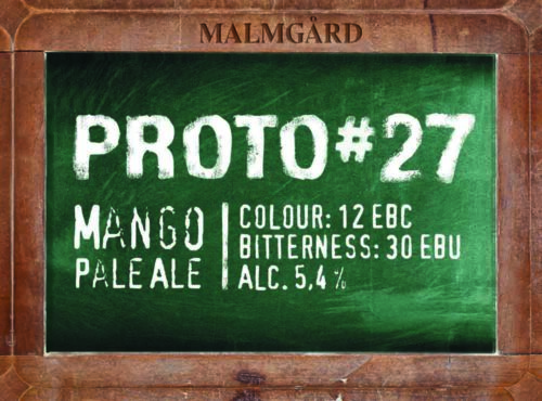 Malmgård Proto #27 Mango Pale Ale, etiketti
