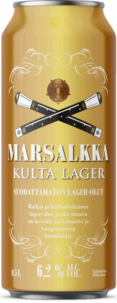 Marsalkka Kulta lager oluttölkki, 0,5 l
