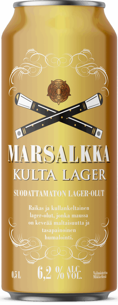 Marsalkka Kulta lager oluttölkki, 0,5 l