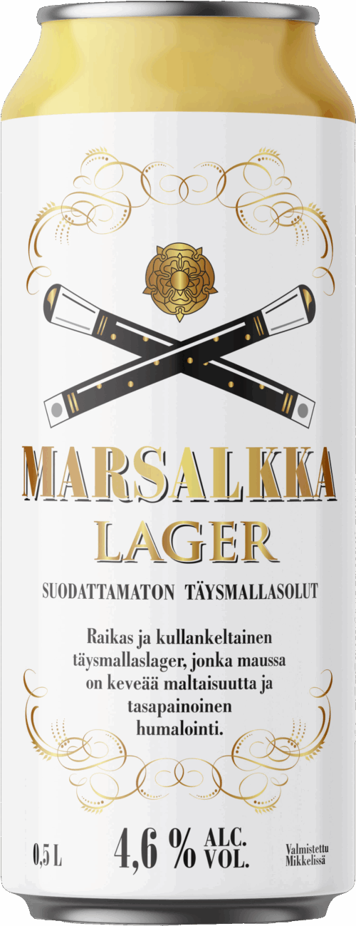 Marsalkka Lager oluttölkki, 0,5 l