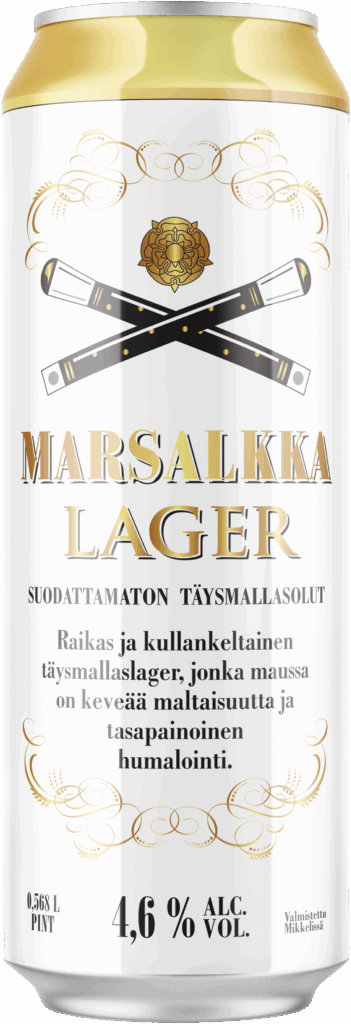 Marsalkka Lager oluttölkki, pint 0,568 l