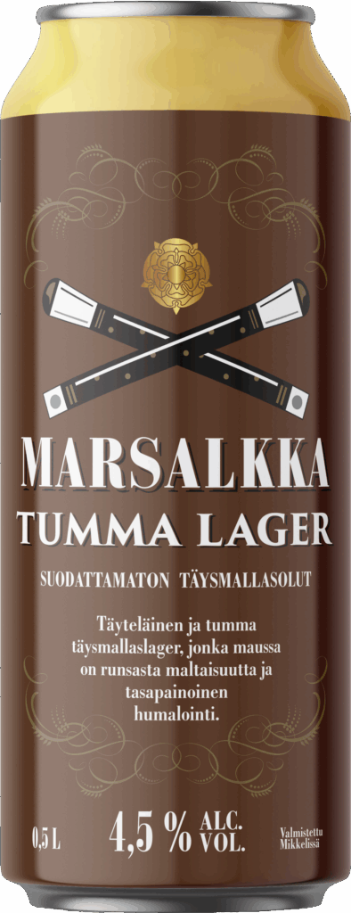 Marsalkka Tumma Lager oluttölkki, 0,5 l