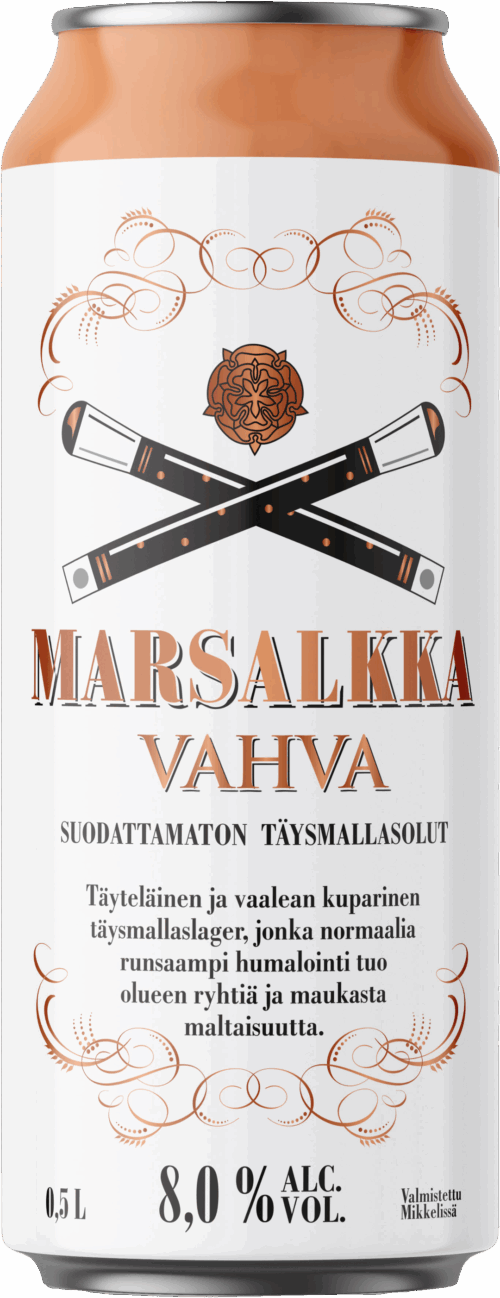 Marsalkka Vahva lager oluttölkki, 0,5 l
