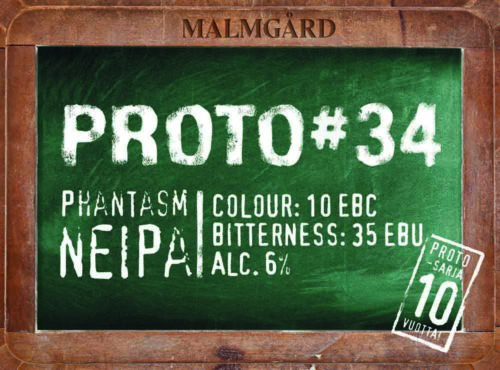 Malmgård Proto #34 Phantasm Neipa, etiketti