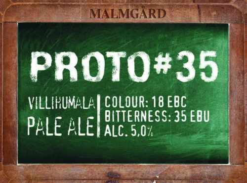 Malmgård Proto #35 Villihumala Pale Ale, etiketti