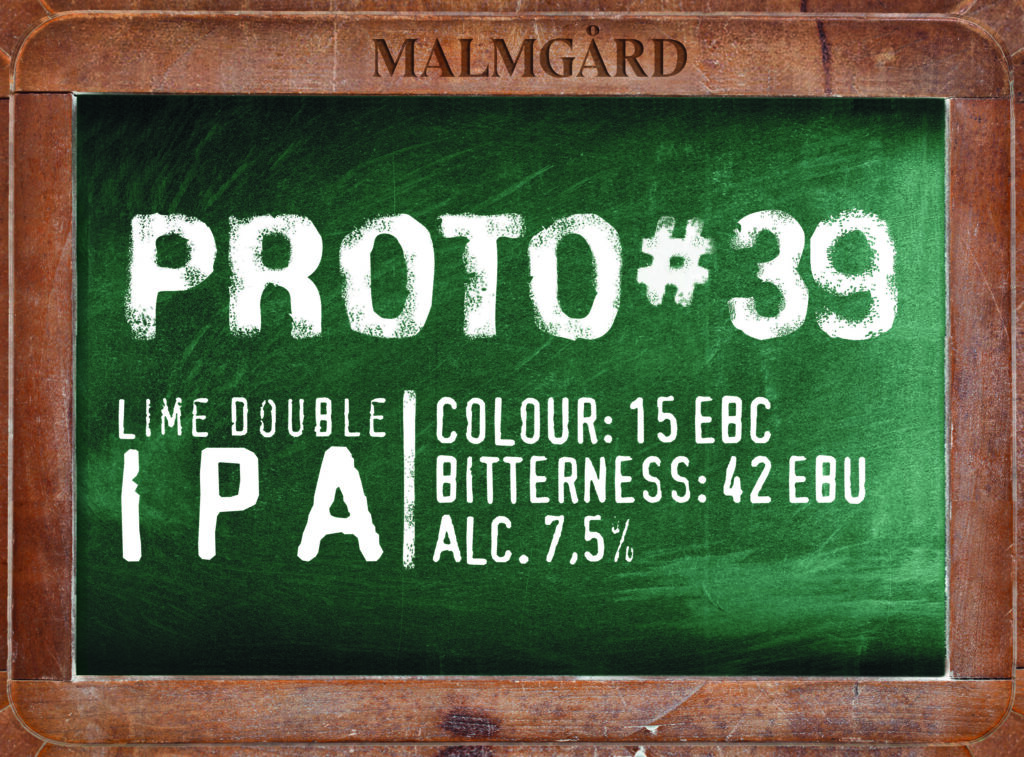 Malmgård Proto 39 Lime Double Ipa, etiketti