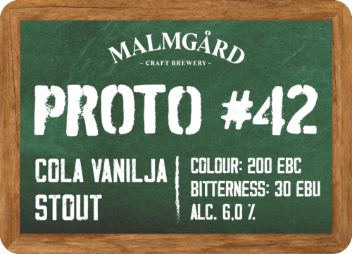 Malmgård proto #42 etiketti
