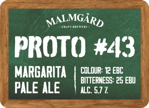 Malmgård proto #43 etiketti