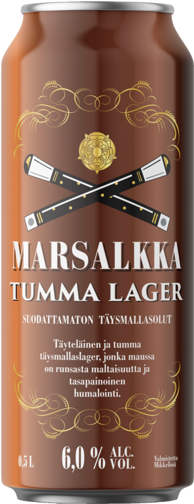 Marsalkka tumma lager oluttölkki
