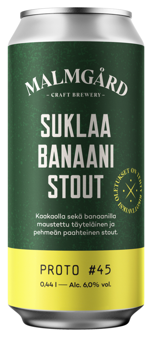 Malmgård Suklaa Banaani Stout oluttölkki